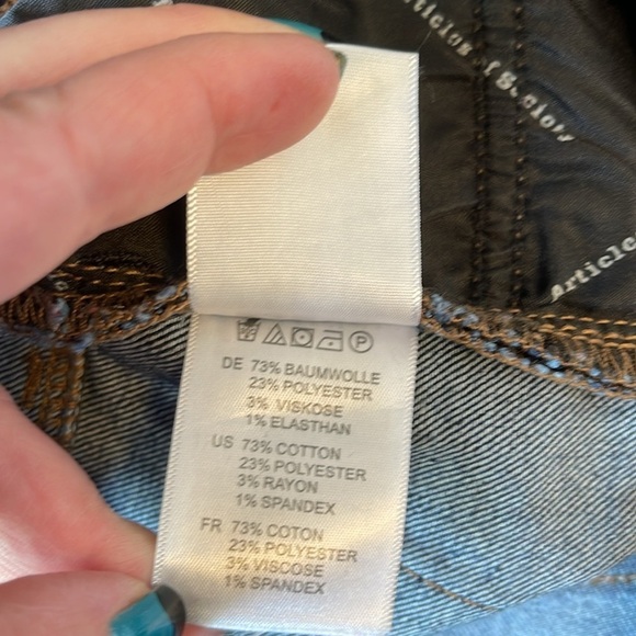 AOS Articles Of Society Sarah Skinny Fit Jeans Albright Blue Dark Wash Baddie 28 - Picture 9 of 12